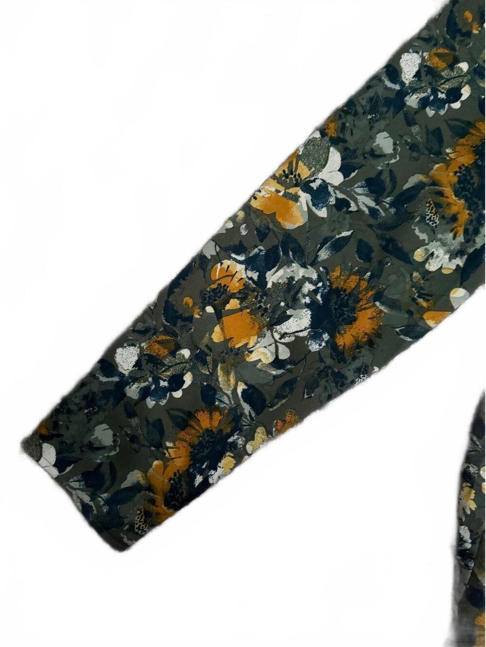 Denim & Company QVC NEW Women's Button Down Blouse Size Large Floral City Chic - Picture 7 of 9